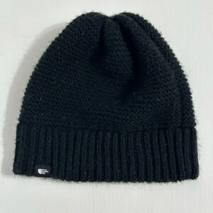 The North Face Black Cable Knit Beanie Hat  Womens One Size Winter Ski Snowboard